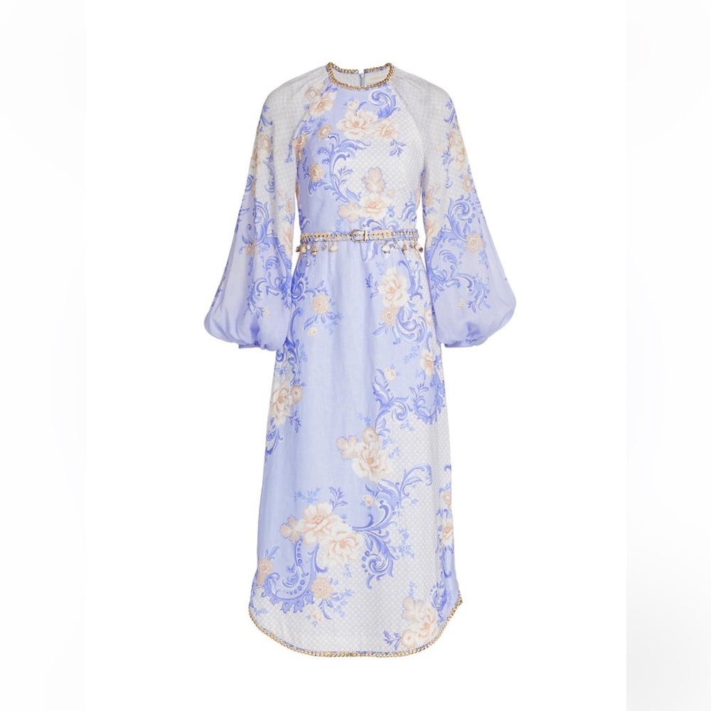 Zimmerman Postcard Linen Midi Dress